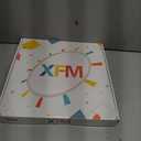 XFM Large Blue Wall Clock 16 Inch Silent Wall Clocks Battery Operated Tulip Flowers Round Analog Clock for Kitchen Bedroom Living Room Decor