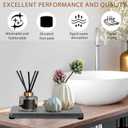 4PCS Water Absorbing Stone Tray, Quick Drying Diatomite Stone Sink Tray, Water Absorbent Diatomite Coasters Used for Hand Soap Dispenser Toothbrush Sponges Holders in Bathroom Counter and Kitchen Sink