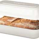 EDGING CASTING Enameled Cast Iron Loaf Pan with Lid, Bread pan, Dutch Oven Bread pan for Homemade Sourdough Bread Baking, 12.5x5.5 inch, 5qt, White