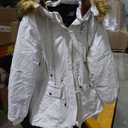 wantdo Women's Winter Parka Coat Sherpa Lined Warm Cotton Jacket with Removable Hood ,Size XL