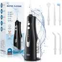 Water Dental Flosser Teeth Pick - 4 Modes Cordless Oral Irrigator - 300ML Portable and Rechargeable IPX7 Waterproof - Water Dental Piks for Cleaning for Home Travel - Oral Dental Care Fsa Hsa