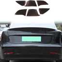 Car Rear Tail Light Cover Tail Lamp Shell Shade Compatible with Tesla Model 3 Model Y 2016-2022 Smoked Taillight Shell Trim Cover Tail Light Lamp Cover Guard Trim Frame Protect Decorative Accessories