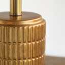 PoKat 23" Brass Gold Ceramic Table Lamps for Living Room, Retro Warm Gold Lamps for Night Stands, Vintage Bronze Decorative Lamps for Bedroom, Antique Gold Brown Nightstand Lamps for Home Decor