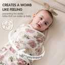 insular Baby Swaddle Wrap, Swaddle Blanket for Newborn and Infant, Adjustable Swaddling Set for Boy and Girl, Soft Cotton Baby Sleep Sack 3 Pack, Floral, Small(0-3 Month)