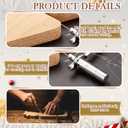 Wooden Snowman Cheese Slicer with Stainless Steel Blade, 9.5" x 5.8" x 0.6", Tightness Adjustable, Beech Wood Snowman Cheese Cutter for Block, Easy to Replace