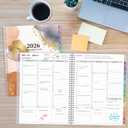 3 x 2026 Appointment Book, 30 Minutes-Hourly, Weekly  Monthly Calendar Planner 2026, Jan 2026 - Dec 2026, 8.5'' x 11'', 2026 Daily Planner with Tabs Pocket, Flexible Cover, Great for Office, Home, School (Brown)