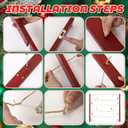 Pinkunn Lighted Christmas Photo Card Holder Display Decoration with 30 Clips 8 Christmas Ball 2 Light String 26 x 29 Inch Xmas Wall Hanging Picture Holders for Home Bedroom Pictures Organizer Decor