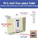 2-Inch Toilet Tank Replacement Kit with Dual Flush Valve - Easy Installation, Leak-Free Seal for Most 2-Piece Toilets