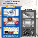 Upgraded 6219 2159075 2159083 Refrigerator Door Gasket Replacement Compatible with Whirlpool KitchenAid Kenmore, 2159083 Fridge Gasket Replace 2159071 2159079 2171177 W10911422 Freezer Seal