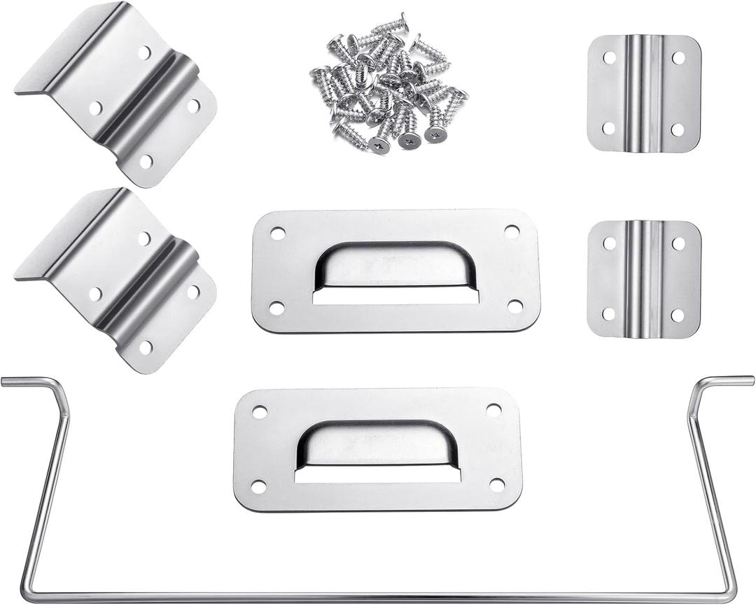 1 Set Table Hinge Bracket Kit Removable Metal Table Bracket Multi-use Hardware Accessory RV Dinette Table RV Table Base Mount Lifetime Table Parts for Room Picnic Table Installation Use