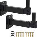DAGCUXIN Heavy Duty Speaker Wall Mount,Adjustable Tilt & Swivel Wall Mount Brackets for Professional Audio PA Speakers,Hold up to 100lbs DX329 (2 Packs Black)