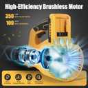 WYRIAZA Leaf Blower Cordless Compatible with DeWalt 20V Max Battery, Brushless Electric Leaf Blower Battery Powered Handheld 6 Variable Speed Switch (Bare Tool Only) (33in)
