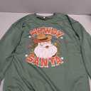 Women's Retro Santa Claus Graphic Pullover Vintage Crewneck, S