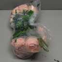 Giegxin 20 Pcs Real Touch Peonies Austin Roses Artificial Flowers, Faux Look Real Long Stems Fake Flower with Big Blooms for Christmas Valentines Wedding Party DIY Arrangement Home Decor(Pink)