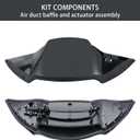 Vivid Black Fairing Air Duct, Air Duct Baffle and Actuator Assembly Kit Compatible with Harley Davidson Road Glide 2015-2023