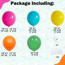 Summer Tropical Balloon Arch Garland Kit, Rainbow Colorful Pink Green Blue Yellow Orange Balloon Garland Kit with Hawaii Balloons for Hawaiian Luau Aloha Birthday Baby Shower Pool Party Decorations