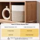 joybest 11inch Cube Storage Bins, Cotton Rope Woven Organizer Basket
