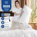 SONORO KATE 100% Egyptian Cotton Duvet Cover King Size, 1000 Thread Count Sateen Duvet Cover, Soft, Breathable Cotton Comforter Cover with Hidden Zipper Closure - 3 PC (White,King)