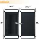 Allstare WB31X24998 WB31X24738 Griddle Replacement Parts for GE Stove Top Parts JXGRILL1 General Electric Gas Range Reversible Cast Iron Center Griddle Plate Flat Top Pan 1 Pack