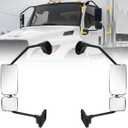 Black Door Mirror for International MV 2022+ Fixed, OEM Fit Replacement - left Side