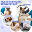 SlowTon Dog Recovery Suit - Breathable Adjustable Dog Onesie for Female Male Dogs, Anti Licking Cone Alternative Dog Body Suit After Surgery Spay Neuter(Grey,X-Large(Back:17.7"-19.3")