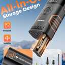 Tire Inflator Portable Air Compressor - Smart APP Control Bike Pump, All-in-One Storage Air Pump for Car Tires, 150PSI Tire Pump with Digital Gauge, Cordless Pump for Car, Motorcycles, Bikes, Balls