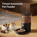 IMIPAW Automatic Cat Feeders, 3L Timed Cat Dry Food Dispenser, Dual Power Supply, Programmable Portion Size, 1-6 Meals Per Day, Auto Pet Feeder for Cats and Small Dogs, with Desiccant Bags