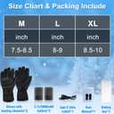 Lightweight Heated Gloves with Ultra-Thin 5000mAh Battery & USB-C Charging - 8Hrs Warmth for Men/Women, Waterproof for Skiing, Hiking, Snowboarding, Shoveling, Hunting, Arthritis Relief, L
