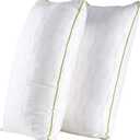 Bed Pillows Standard Size Set of 2,for Sleeping, Adjustable Standard Pillows 2 Pack with Zipper, Cooling Hotel Quality with Premium Soft Down Alternative Fill (White)