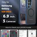 DEERLAMN Strong Magnetic Case for Samsung Galaxy S26 Ultra 6.9-Inch,[Compatible with Magsafe][Military Grade Drop Protection] Translucent Matte Shockproof Protective Phone Cover, Frosted Blue