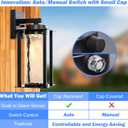 LED Dusk to Dawn Outdoor Light Fixtures - 2 Packs Modern Porch Lighting with Attractive Glass, 13W 3000K LED Exterior Sconce Wall Mount with Photocell Sensor for House Front Garage Door, Waterproof