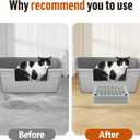 Cat Litter Box Ramp, Litter Box Step Mat with Filter Function, Cat Litter Catcher for Self-Cleaning Litter Boxes, Cats Pedal Stool Ideal for Kitten & Elderly Cats (Light Grey)