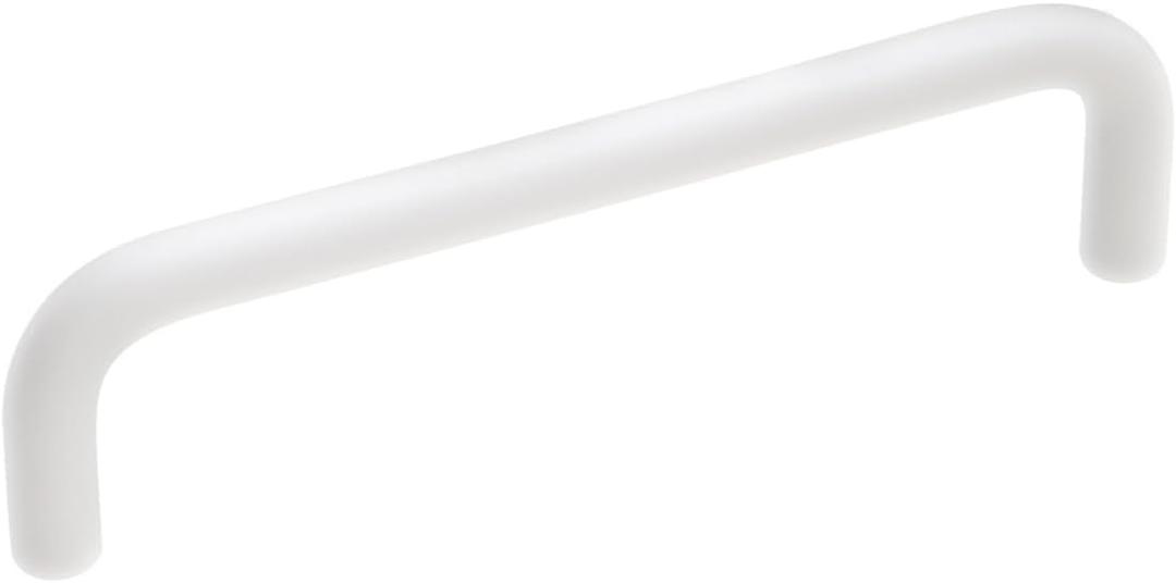Hickory Hardware 1 Pack Solid Core Kitchen Cabinet Pulls, Luxury Cabinet Handles, Hardware for Doors & Dresser Drawers, 3-3/4 Inch (96mm) Hole Center, White, Wire Pulls Collection