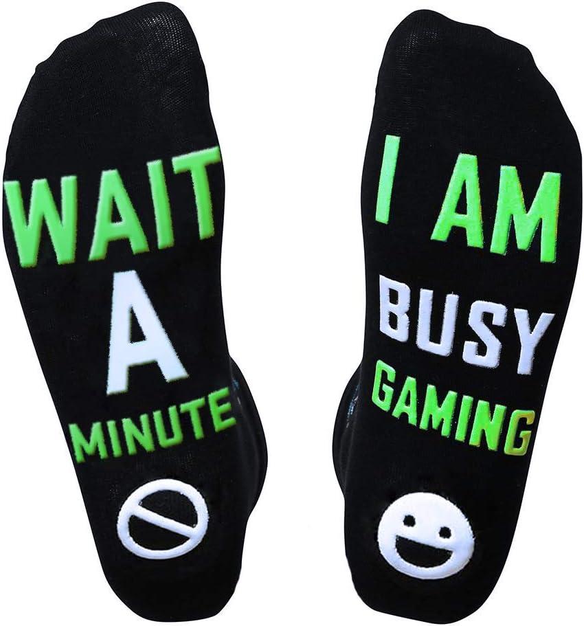 2 x Folouse Mens Valentines Day Gifts for Him Boyfriend Husband, Easter Basket Stuffers for Teens Boys, Funny Gaming Socks (One Size, Gamegreen)
