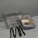 ROVSUN Chafing Dish Buffet Set Disposable, Buffet Servers and Warmers, Food Warmer for Parties Buffets, 13 Pieces Catering Set, Includes Full-Size Wire Chafer Stand, Disposable Pans & Utensils