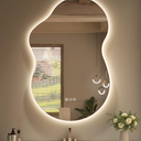 SMIROR 20x32 Irregular Backlit Led Lighted Bathroom Vanity Mirror
Asymmetrical, Cloud Shape, Anti-Fog, 3 Colors, Dimmable, Memory, Tempered Glass, UL