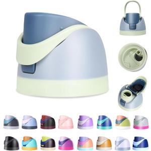 Replacement Lid for Owala Freesip, Compatible with Owala Cup 16oz 24oz 32oz 40oz, One Button Water Bottle Top Lid for Owala Freesip, Leakproof, BPA-Free, Denim