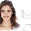 Snap on Veneers for Women & Men | Natural-Looking Top & Bottom Dentures Fake Teeth | Comfortable & Easy to Use