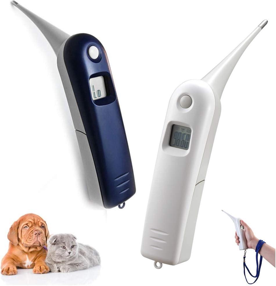 Pet Thermometer Dog Thermometer, Fast Digital Veterinary Thermometer, Pet Thermometer for Dogs, Cats, Horse,Cattle, Pigs,Birds, Sheep.C/F Switchable (Blue)