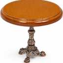 LUOZZY Miniature Wooden Round Table Model for 1:12 Dollhouse Accesories Miniature Side Table Dollhouse Furniture Decoration