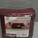 U-NICE HOME Reversible Sofa Cover Couch Cover for Dogs with Elastic Straps Water Resistant Furniture Protector for Pets Couch Cover for 3 Cushion Couch (Sofa, Burgundy/Tan)