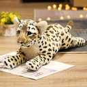 Gisqis Cheetah Stuffed Animal 19" Realistic Leopard Stuffed Animal Cheetah Stuffy Leopard Plush Toys Cute Stuffed Jaguar Plush Birthday for Girls Boys