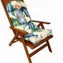 Srutirbo Rocking Chair Cushion, High Back Patio Cushions 44x19 inch, Waterproof Indoor/Outdoor Furniture Chair Cushions Pads with Straps, Seasonal All Weather Replacement (Leaf)