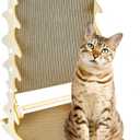Monday To Sunday® Cat Scratch Pad, CardboardL Shape Vertical CatScratchers for Indoor Cats, Scraching Cardboard Large Size, Indoor Cat Post(Fishbone)