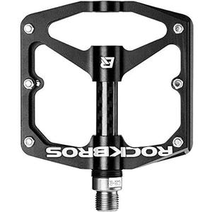 Rock BROS Mountain Bike Pedals Flat Bicycle Pedals 9/16 Lightweight Road Bike Pedals Carbon Fiber Sealed Bearing Flat Pedals for MTB