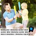 12 Packs Webglove Training Glove for Baseball & Softball Improve Hand-Eye Coordination & Placement Two-Finger Wrap Mitts for Catch Practice Balls Training Catchers Mitt Aids Equipment
