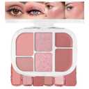 3 x All-in-One Makeup Palette  High Pigment Contour, Blush & Eyeshadow  Matte & Shimmer Finishes  Long-Lasting, Blendable & Lightweight  Professional & Daily Makeup Kit (02#, (Pack of 1))