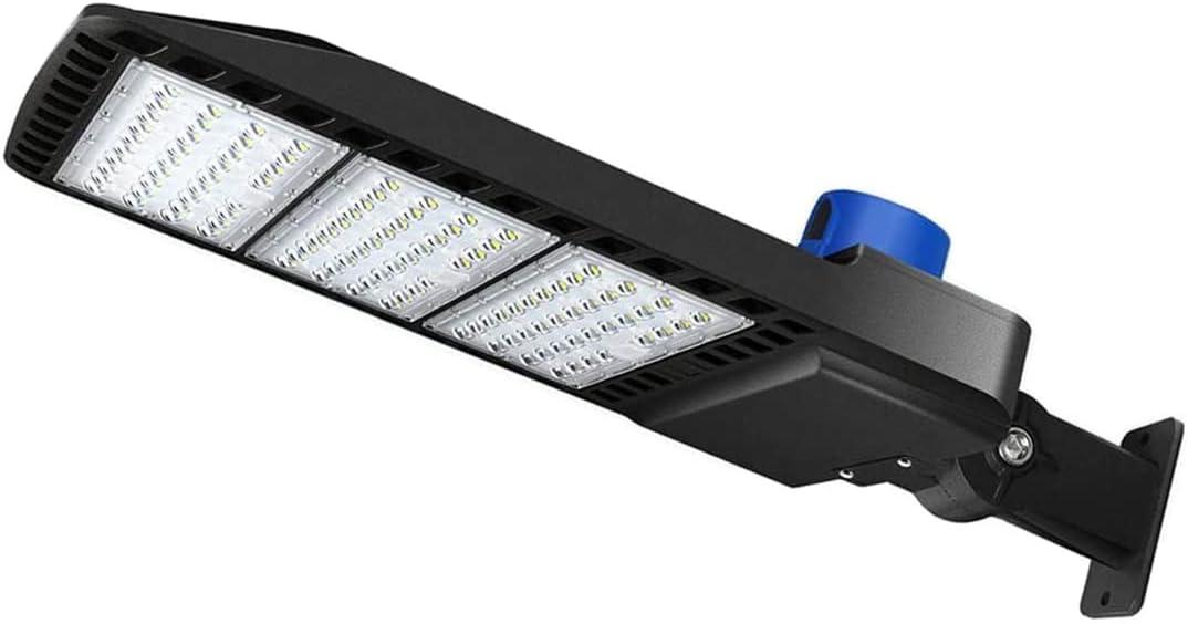 Juyace 300W LED Parking Lot Light Dusk to Dawn Outdoor Lighting Wall Mount Exterior Flood Commercial Outside IP65 Waterproof 100-277V Shoebox Street Security Area, 300W-1 Pack