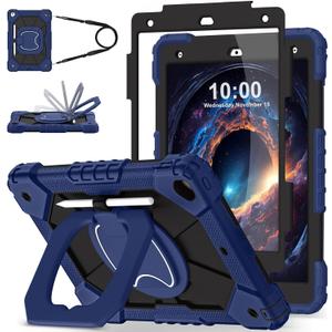WESOROL Case for iPad 9th/8th/7th Generation 10.2 Inch iPad 9th Generation Case with Screen Protector Rotating Stand Pencil Holder Heavy Duty Shockproof Cover for 9th Gen iPad Case,Navy