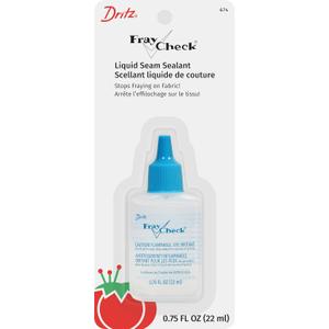 Dritz Fray Check Liquid, 3/4 Fluid-Ounce, 1 Count, Clear Seam Sealant, 0.75 Fl oz